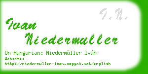 ivan niedermuller business card